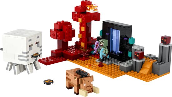 LEGO Minecraft Hinderlaag bij het Nether-portaal (21255)