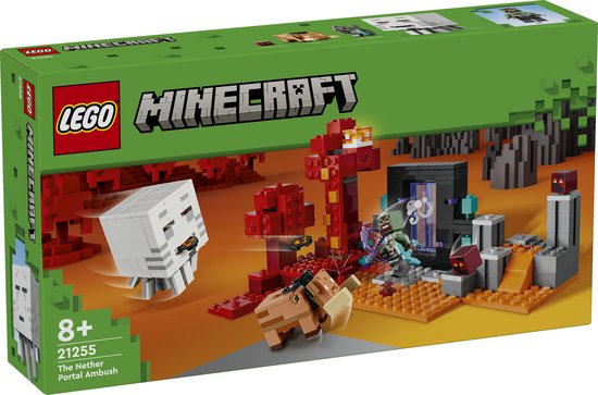 LEGO Minecraft Hinderlaag bij het Nether-portaal (21255)