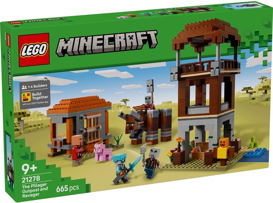 LEGO Minecraft De Plunderaar buitenpost en Verwoester (21278)